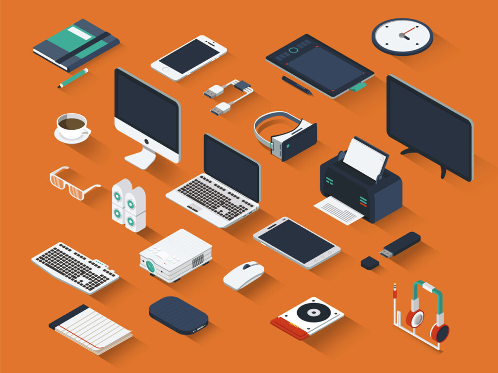 Isometric Office Equipments 1024x768