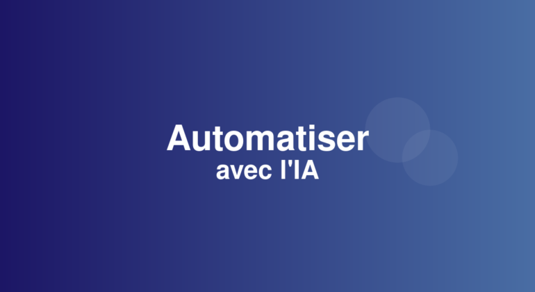 Illustration Automatiser avec IA - Connect 3S